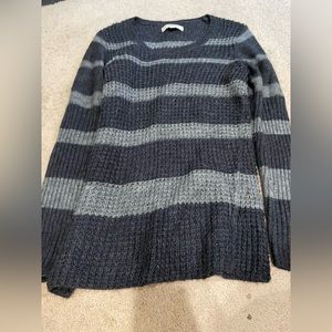 knitted sweater, dark grey and black